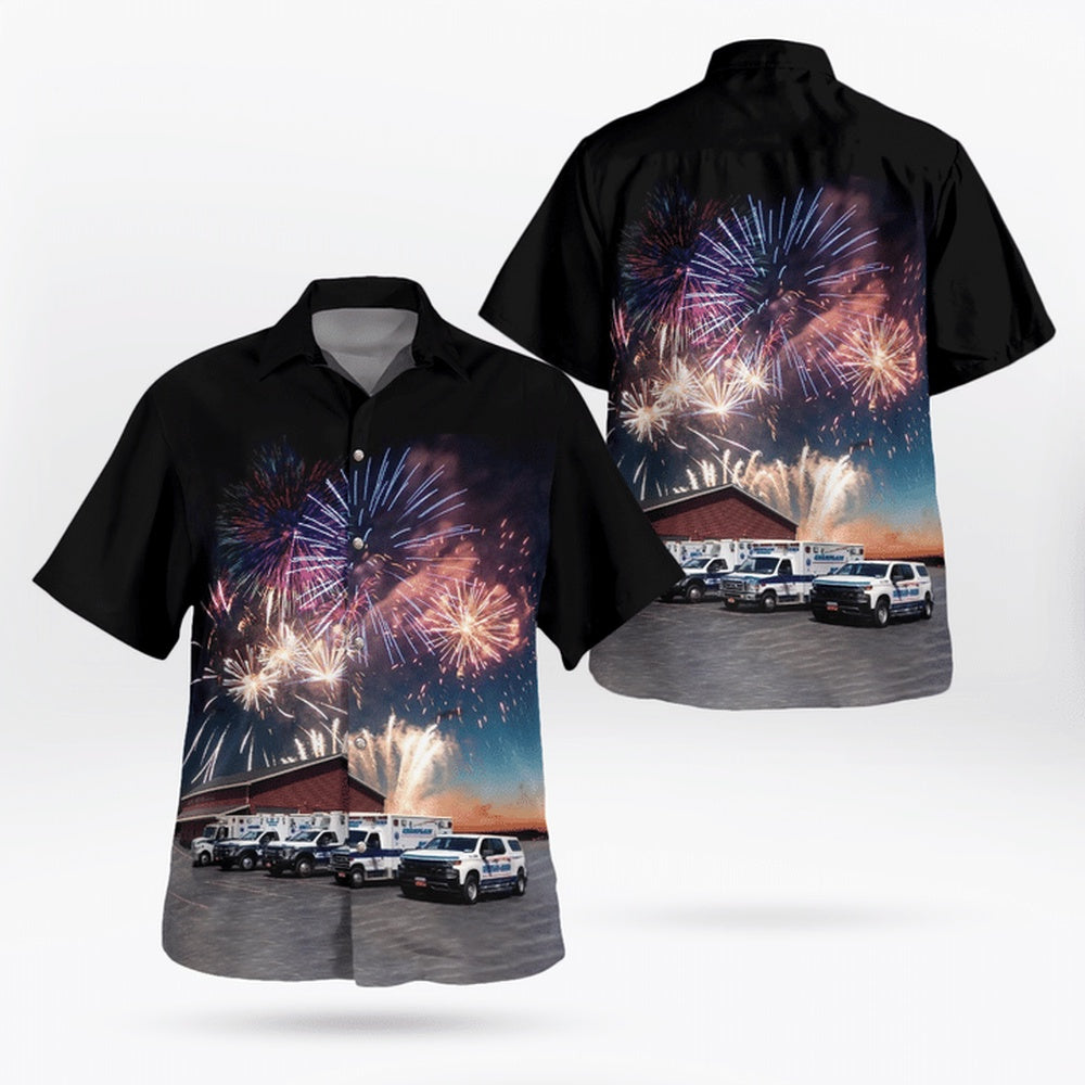4Th Of July Hawaiian Shirts, Champlain-Mooers Volunteer Ambulance Service, 4Th Of July Hawaii Shirt