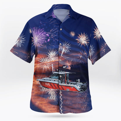 4Th Of July Hawaiian Shirts, Chicago Fire Department Eugene Blackmon 4Th Of July Hawaiian Shirts