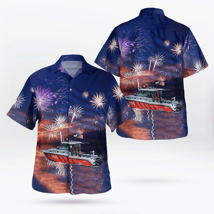 4Th Of July Hawaiian Shirts, Chicago Fire Department Eugene Blackmon 4Th Of July Hawaiian Shirts