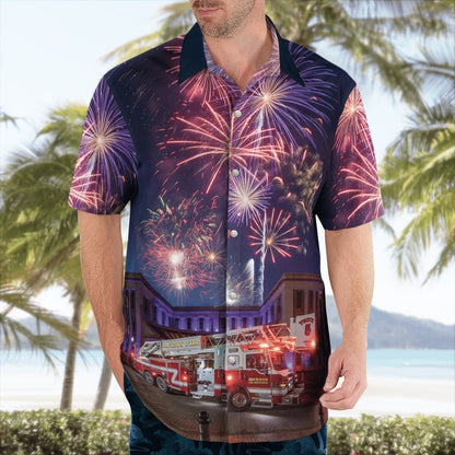 4Th Of July Hawaiian Shirts, City Of Jackson, Tn - Fire Department Hawaii Shirts