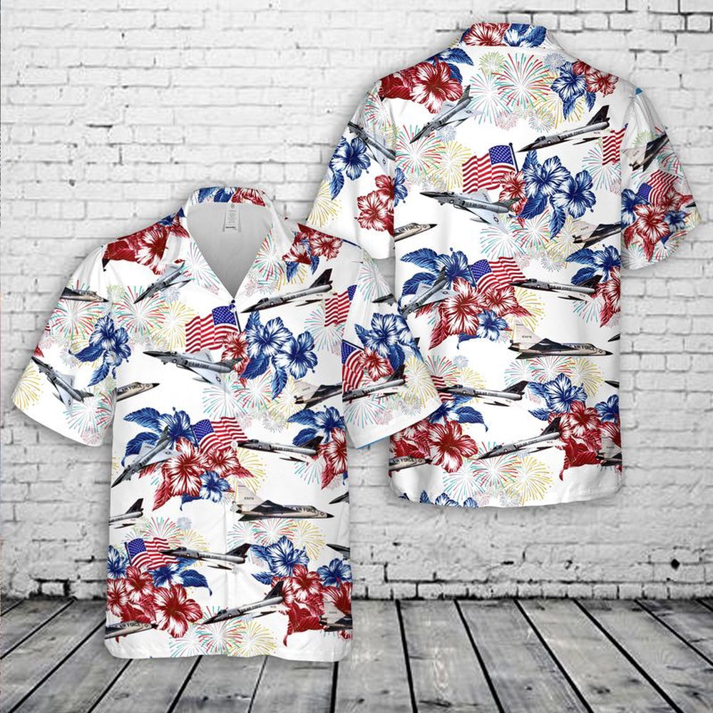 4Th Of July Hawaiian Shirts, Convair F-106 Delta Dart 4Th Of July Hawaiian Shirts, Military Aloha Shirts