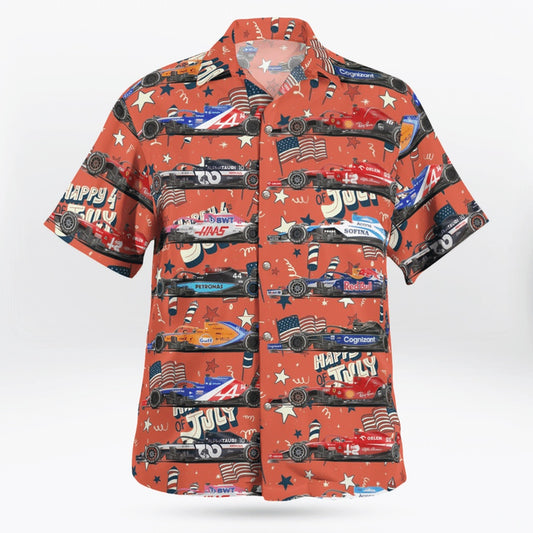 4Th Of July Hawaiian Shirts, F1 Formula One Teams 2023 4Th Of July Hawaiian Shirts