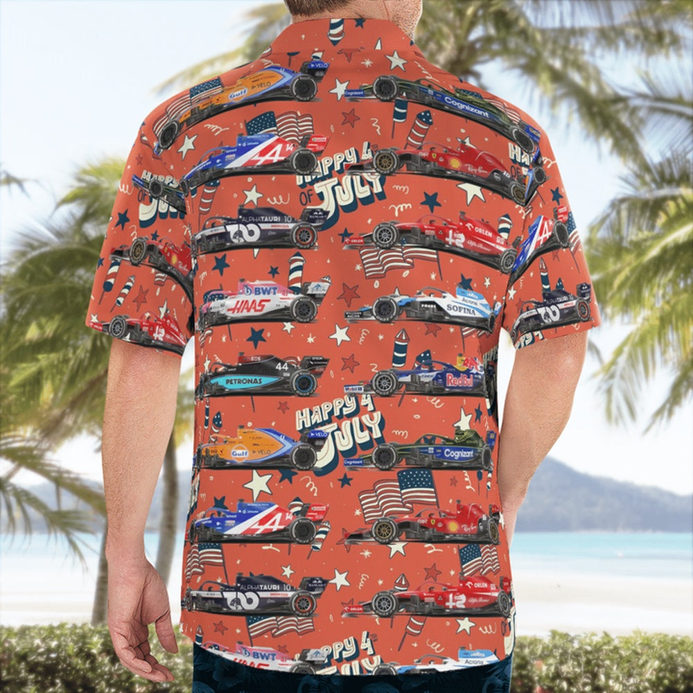 4Th Of July Hawaiian Shirts, F1 Formula One Teams 2023 4Th Of July Hawaiian Shirts