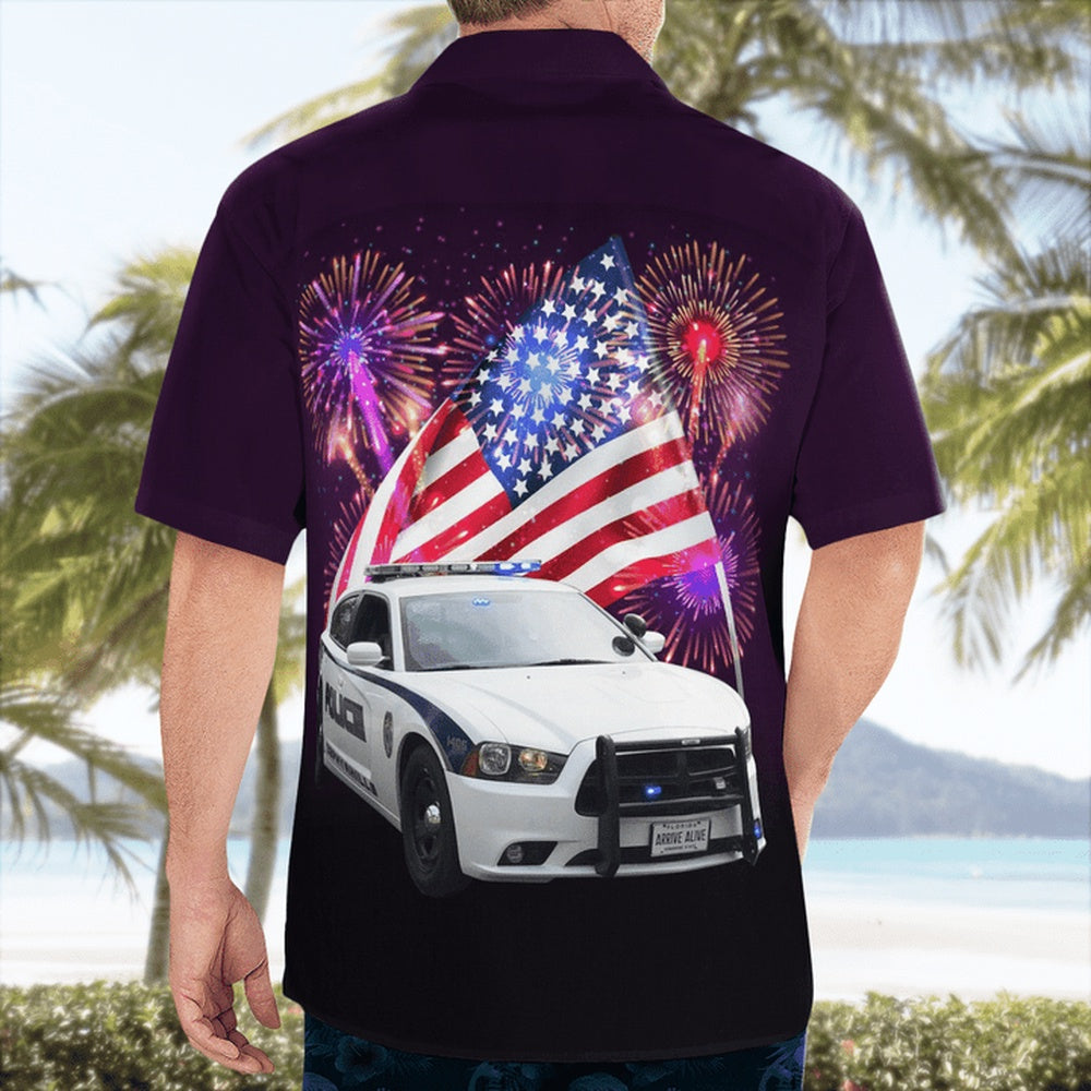 4Th Of July Hawaiian Shirts, Florida, Zephyrhills Police Department 4Th Of July Hawaiian Shirts