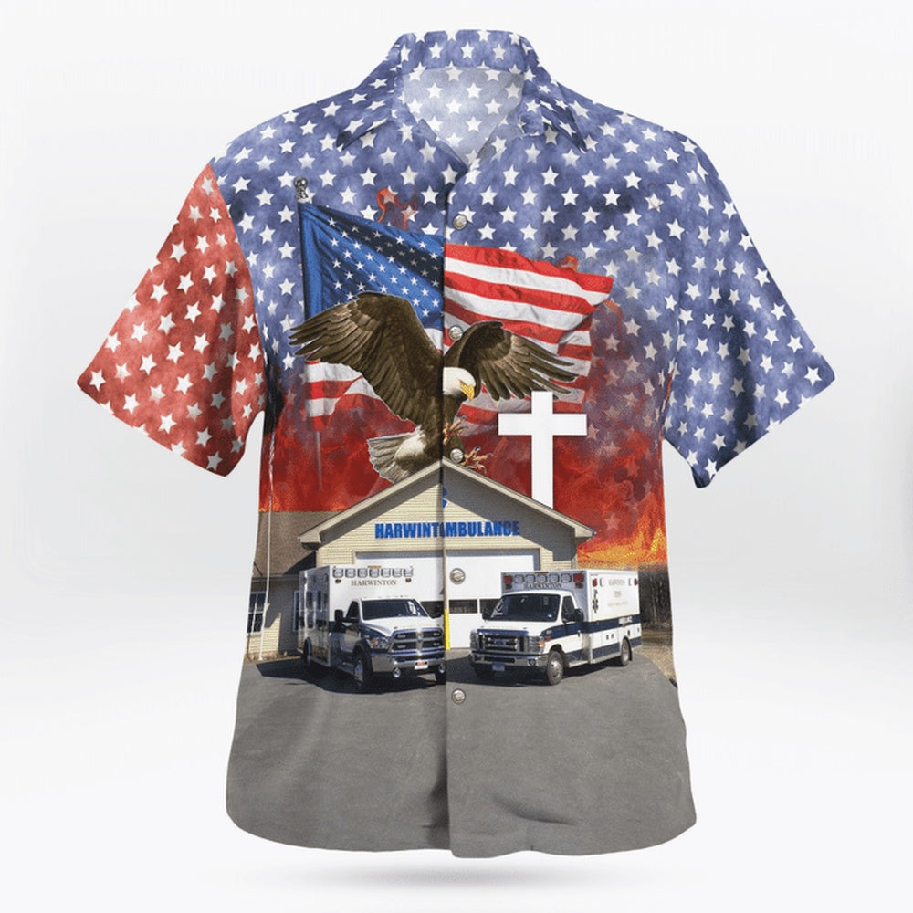 4Th Of July Hawaiian Shirts, Harwinton, Connecticut, Harwinton Ems Hawaii Shirts