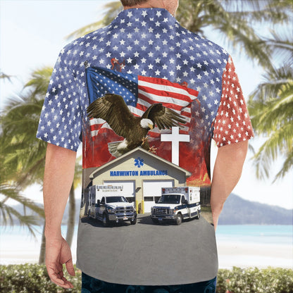 4Th Of July Hawaiian Shirts, Harwinton, Connecticut, Harwinton Ems Hawaii Shirts