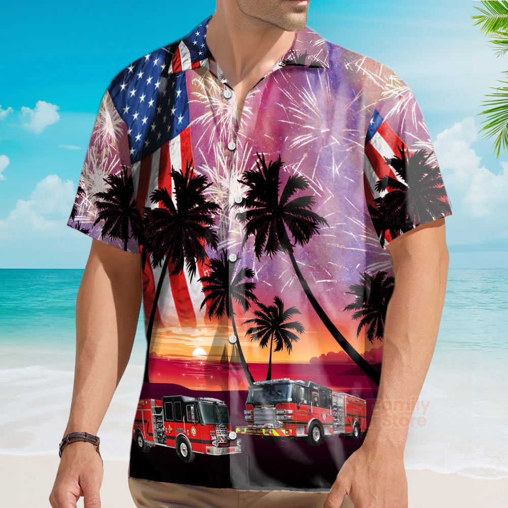 4Th Of July Hawaiian Shirts, Horry County Fire Rescue Station 46, South Carolina Hawaii Shirts