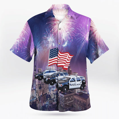 4Th Of July Hawaiian Shirts, Houston, Texas, Houston Police Department Hawaii Shirts
