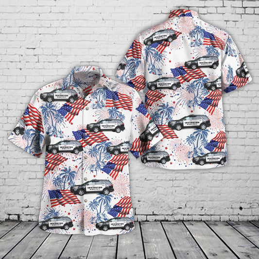 4Th Of July Hawaiian Shirts, Irvington New Jersey Irvington Police Department 4th Of July Hawaiian Shirt, Hawaiian Beach Shirts For Men Women