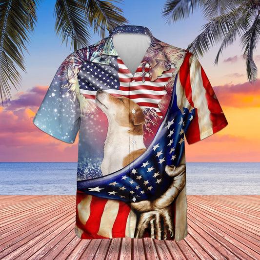 4Th Of July Hawaiian Shirts, Jack Russell Terrier 4Th Of July Hawaiian Shirts USA Flag Fourth Of July Graphic Tee