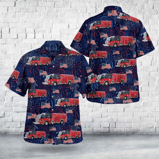 4Th Of July Hawaiian Shirts, Joplin Missouri Joplin Fire Department 4Th Of July Hawaiian Shirt, Hawaiian Firefighter Shirts