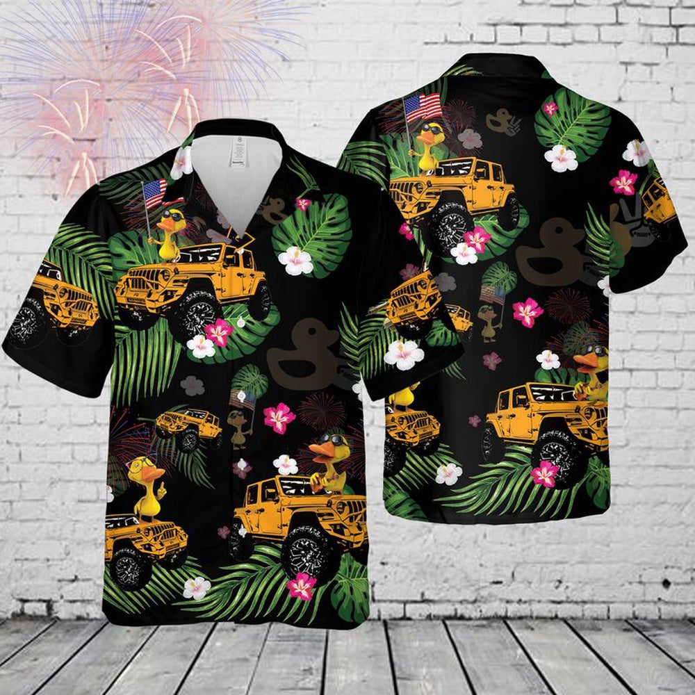 4Th Of July Hawaiian Shirts, Jp Duck 4th July Hawaiian Shirt, Hawaiian Beach Shirts For Men Women