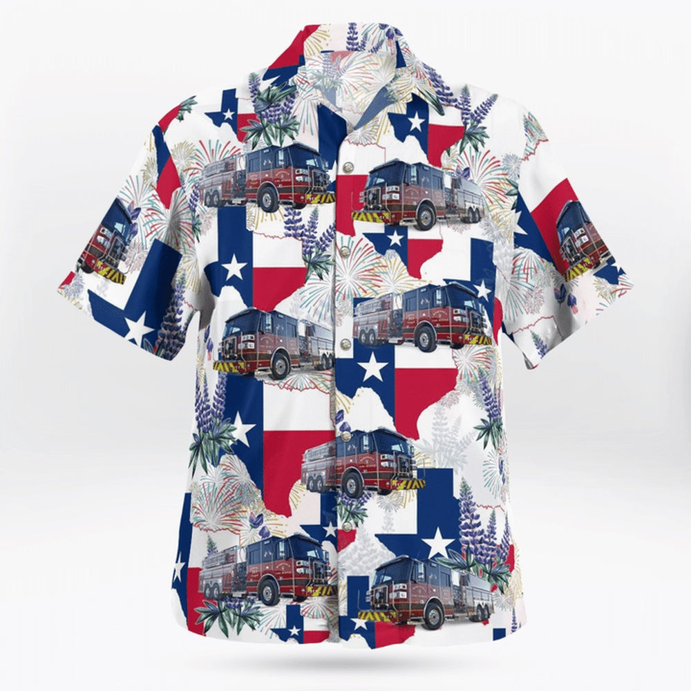 4Th Of July Hawaiian Shirts, Manchaca Fire Rescue, Austin, Texas 4Th Of July Hawaiian Shirts