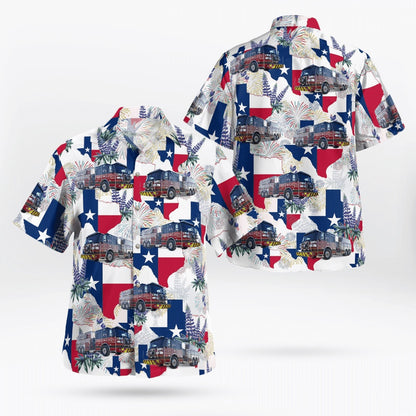 4Th Of July Hawaiian Shirts, Manchaca Fire Rescue, Austin, Texas 4Th Of July Hawaiian Shirts