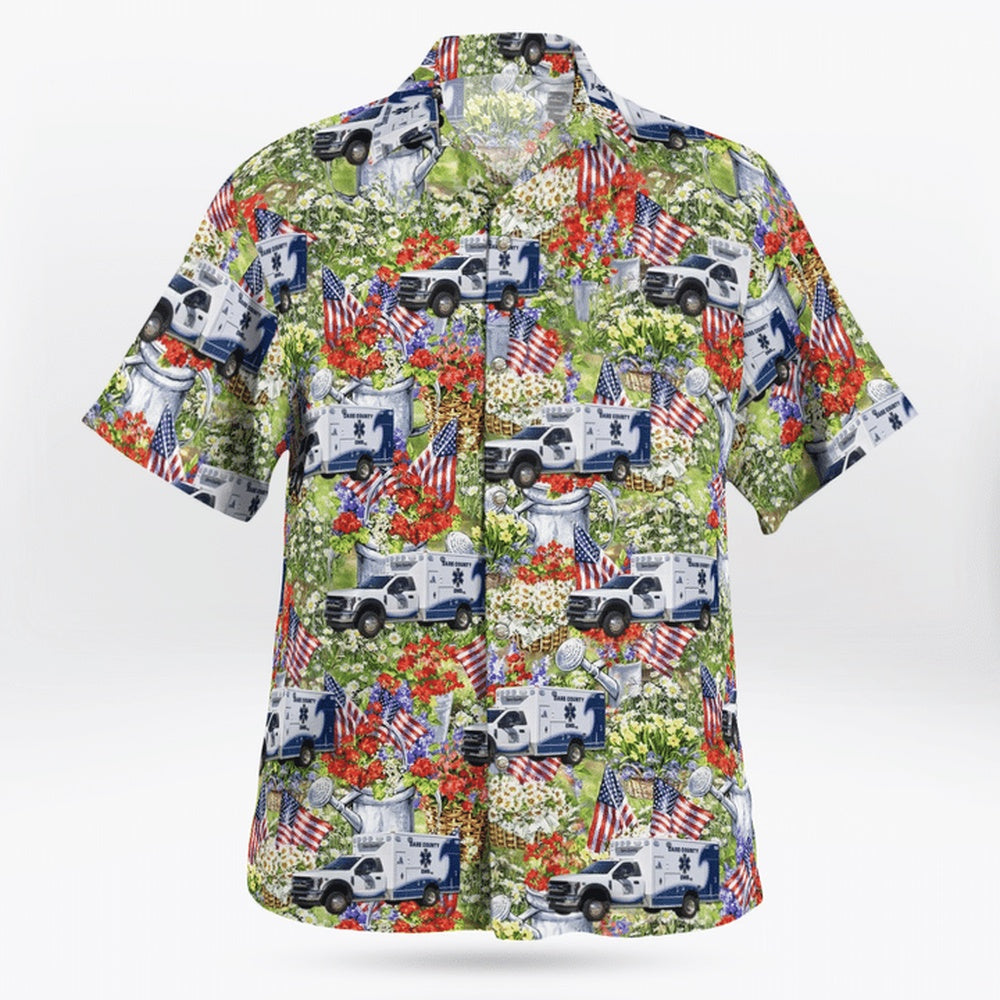 4Th Of July Hawaiian Shirts, Manteo, North Carolina, Dare County Ems Hawaii Shirts