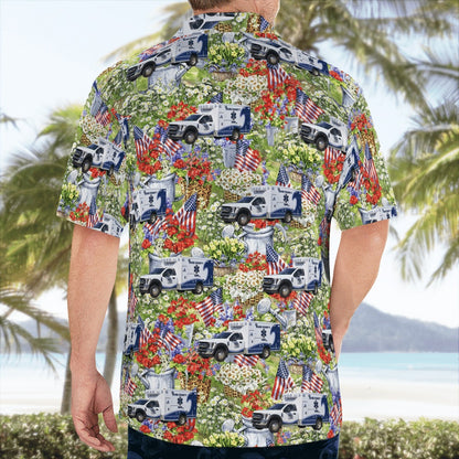 4Th Of July Hawaiian Shirts, Manteo, North Carolina, Dare County Ems Hawaii Shirts