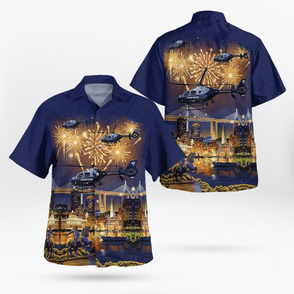 4Th Of July Hawaiian Shirts, Massachusetts State Police Eurocopter Ec 135T2 Hawaii Shirts