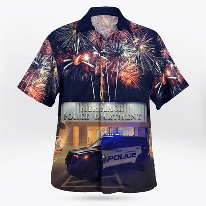 4Th Of July Hawaiian Shirts, Merrimack Police Department Hawaii Shirts