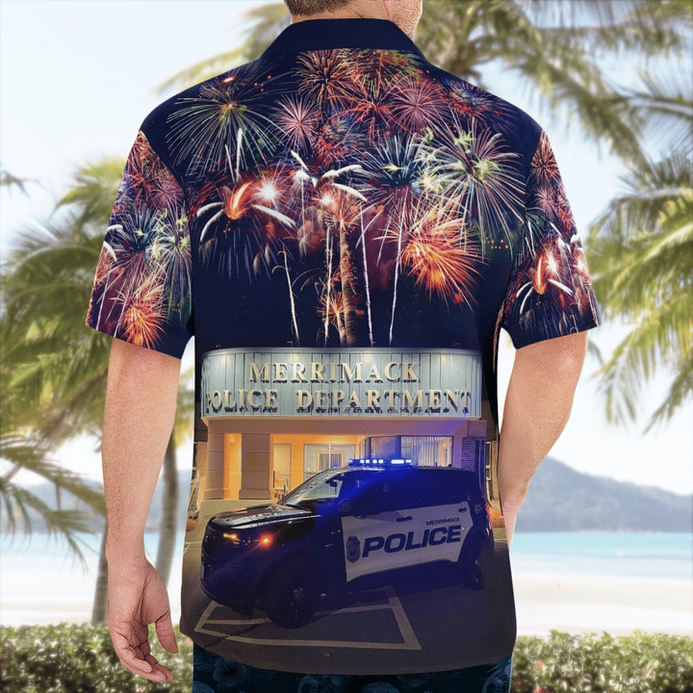 4Th Of July Hawaiian Shirts, Merrimack Police Department Hawaii Shirts