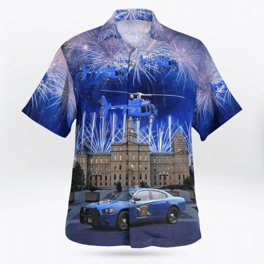 4Th Of July Hawaiian Shirts, Michigan State Police Hawaii Shirts