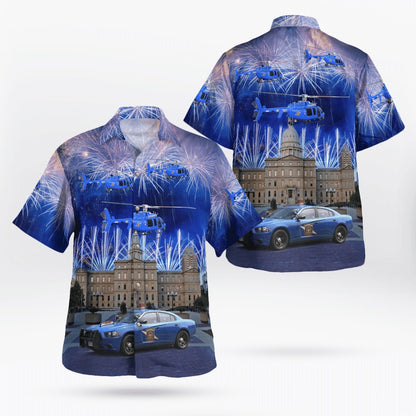 4Th Of July Hawaiian Shirts, Michigan State Police Hawaii Shirts