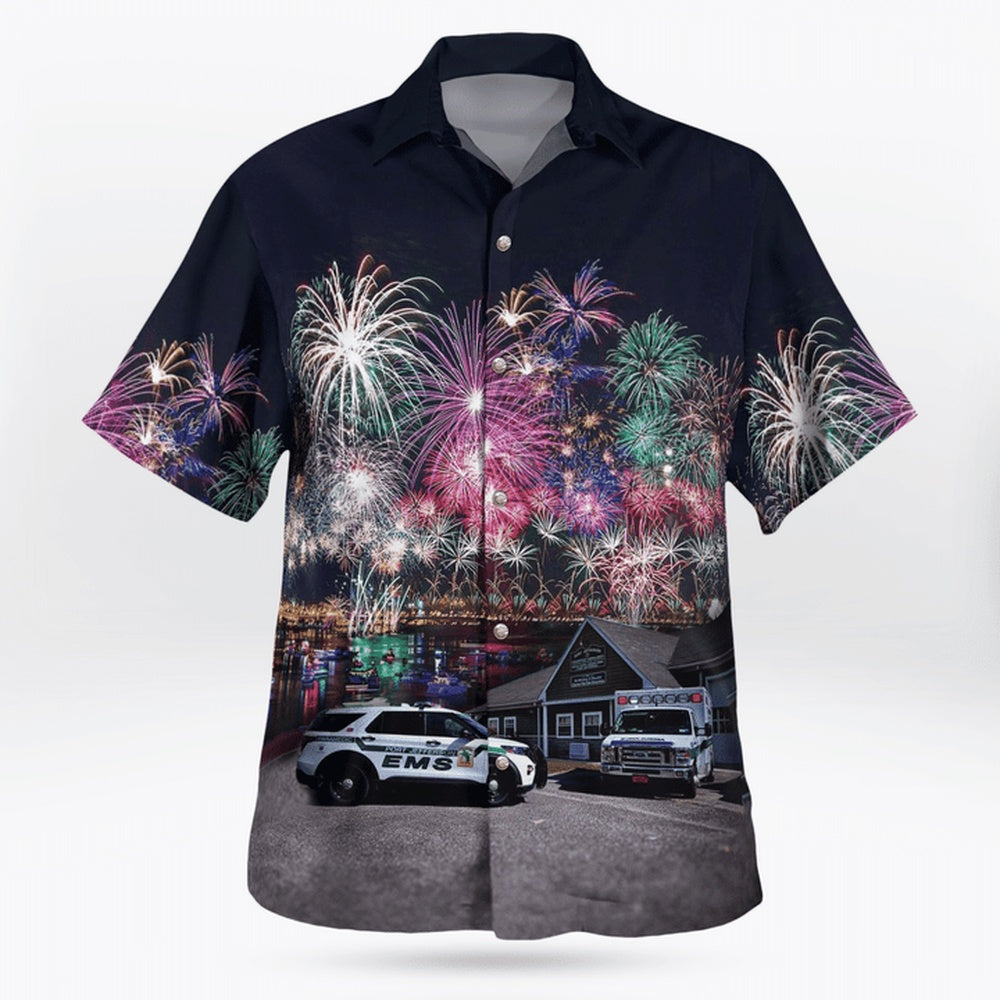 4Th Of July Hawaiian Shirts, Mount Sinai, New York, Port Jefferson Ems Hawaii Shirts