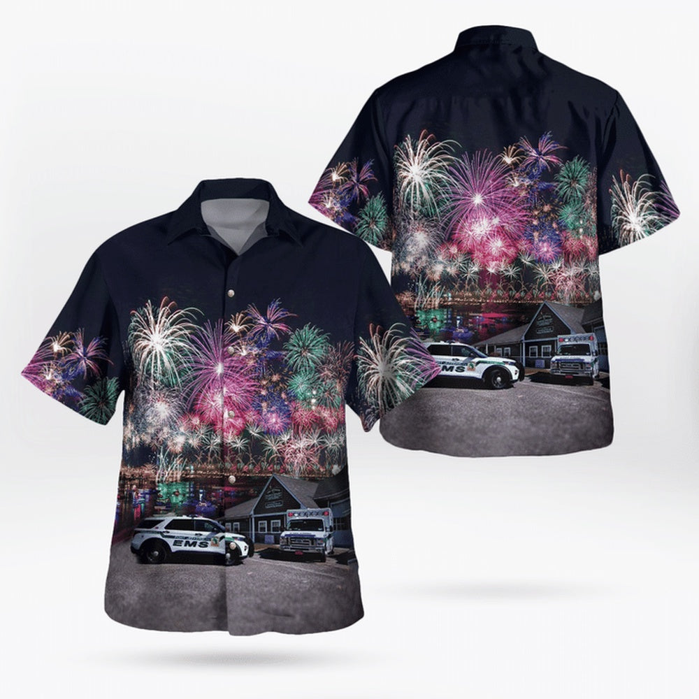 4Th Of July Hawaiian Shirts, Mount Sinai, New York, Port Jefferson Ems Hawaii Shirts