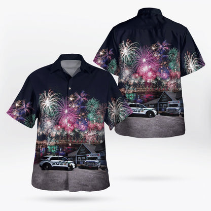 4Th Of July Hawaiian Shirts, Mount Sinai, New York, Port Jefferson Ems Hawaii Shirts