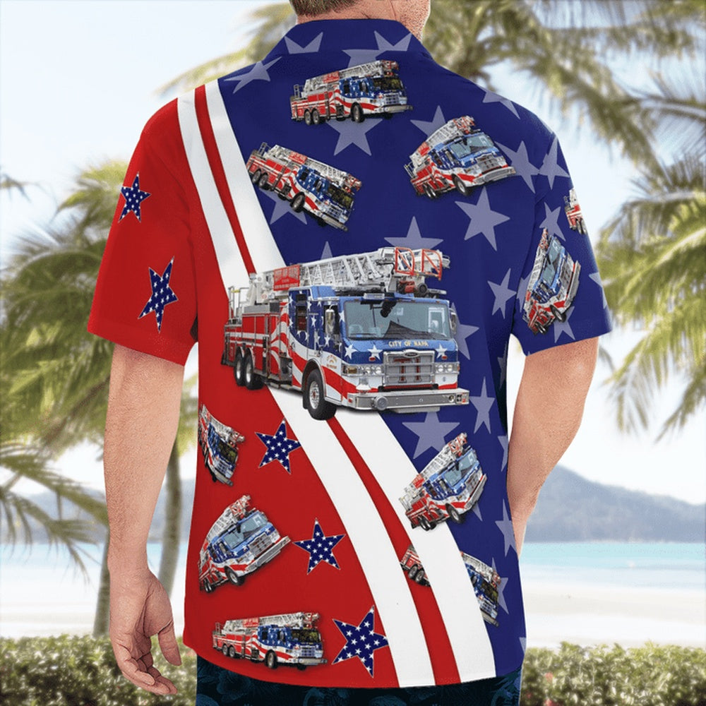 4Th Of July Hawaiian Shirts, Napa Fire Department 4Th Of July Hawaiian Shirts
