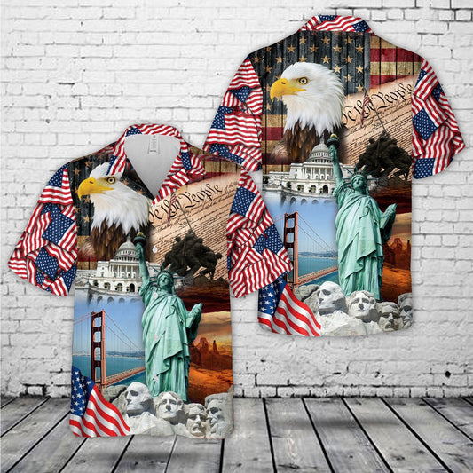4Th Of July Hawaiian Shirts, National Pride 4th Of July Hawaiian Shirt, Hawaiian Beach Shirts For Men Women