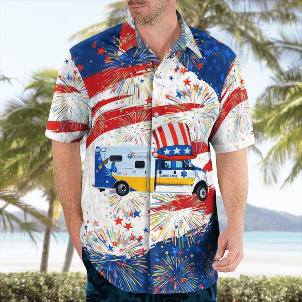 4Th Of July Hawaiian Shirts, Nationwide Childrens Transport Team Hawaii Shirts