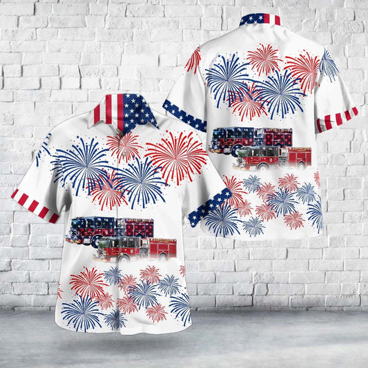 4Th Of July Hawaiian Shirts, Newton Grove North Carolina Newton Grove Fire & Rescue 4Th Of July Hawaiian Shirt, Hawaiian Firefighter Shirts