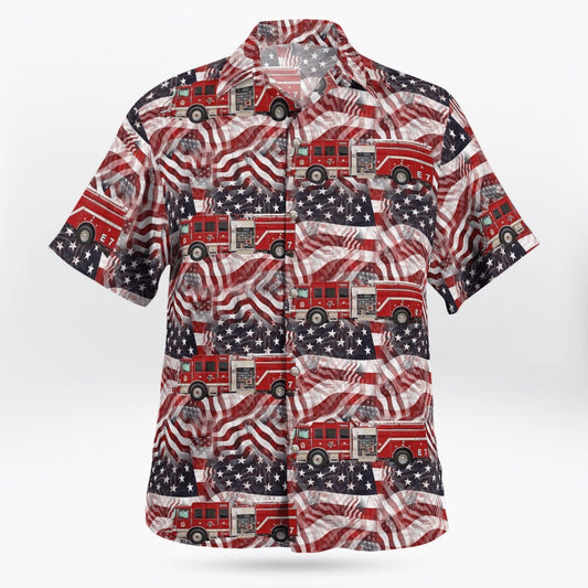 4Th Of July Hawaiian Shirts, North Carolina, Cool Springs Fire Department, 4Th Of July Hawaii Shirt