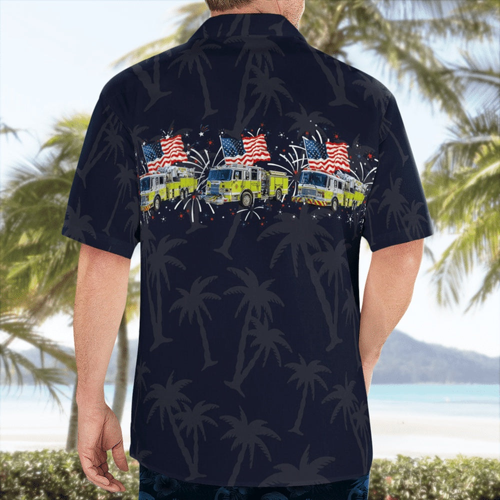 4Th Of July Hawaiian Shirts, Pennsylvania, Fort Washington Fire Company 4Th Of July Hawaiian Shirts