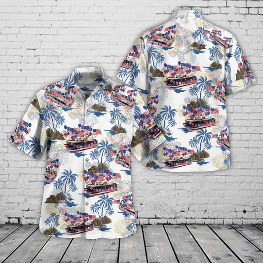 4Th Of July Hawaiian Shirts, Pontoon 4th Of July Hawaiian Shirt, Hawaiian Beach Shirts For Men Women
