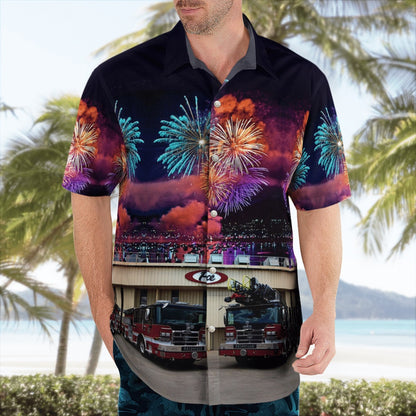 4Th Of July Hawaiian Shirts, Reidville Fire Department Hawaii Shirts