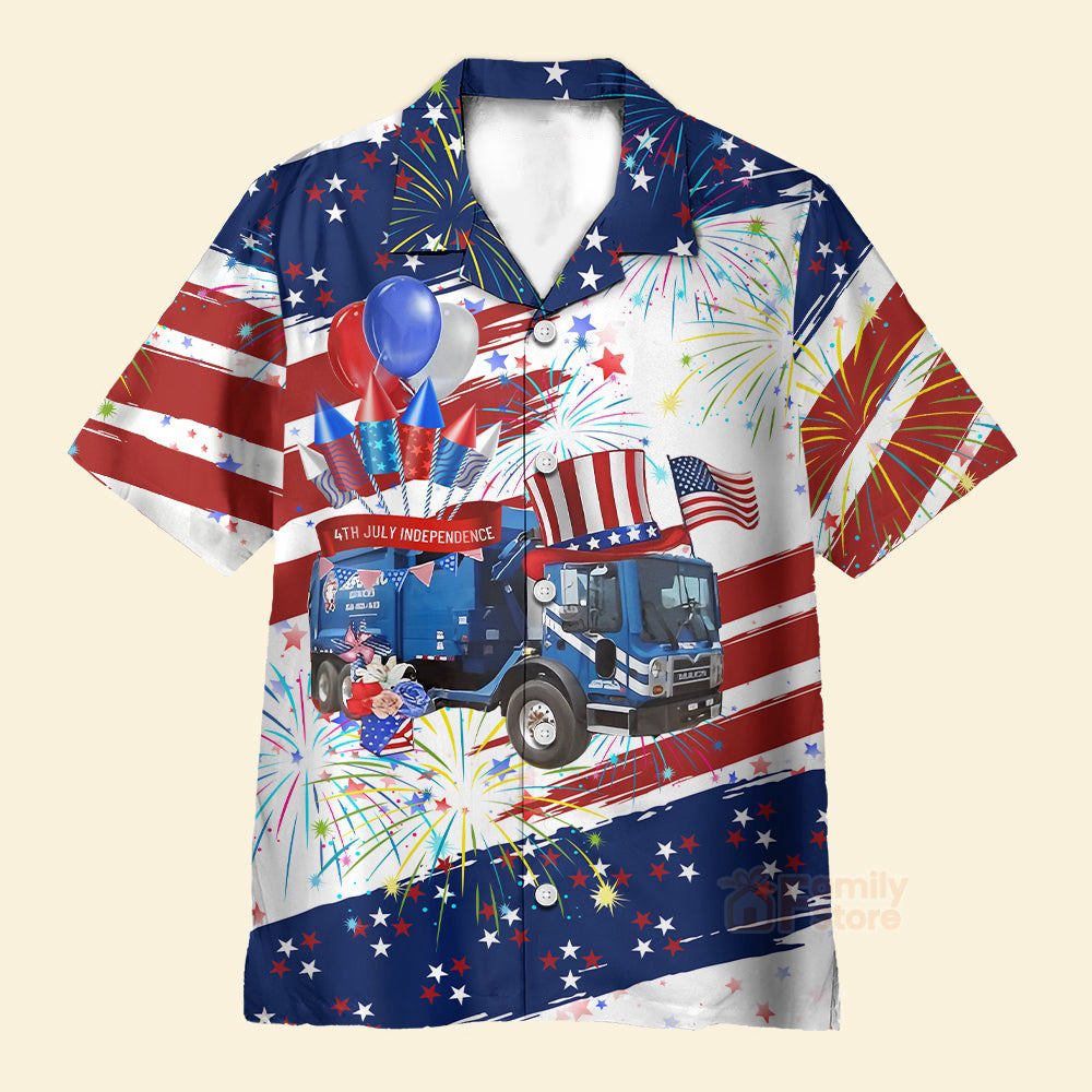 4Th Of July Hawaiian Shirts, Republic Services Hawaii Shirts