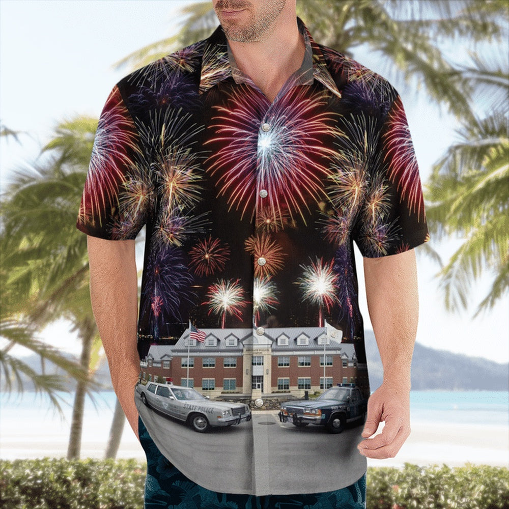 4Th Of July Hawaiian Shirts, Rhode Island State Police Hawaii Shirts