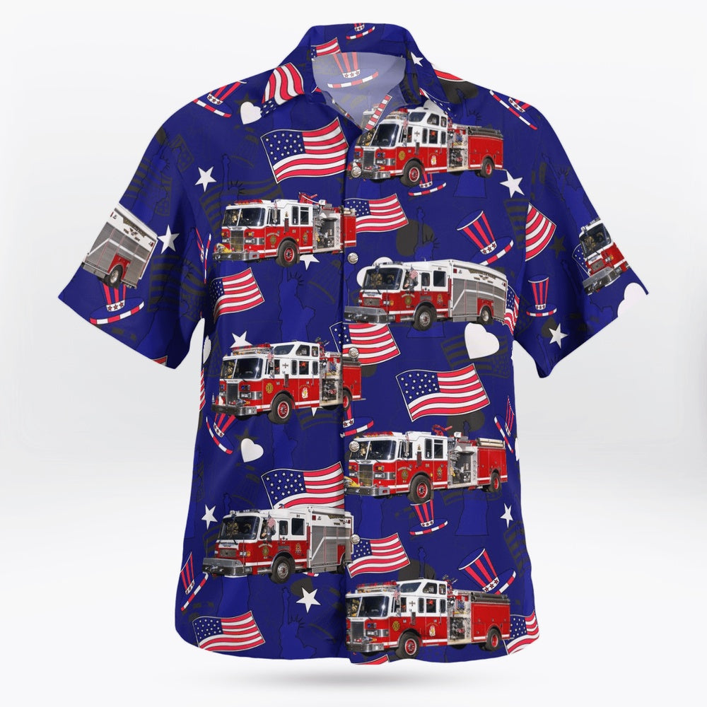 4Th Of July Hawaiian Shirts, Rochelle Park, Rochelle Park Fire Department Hawaii Shirts
