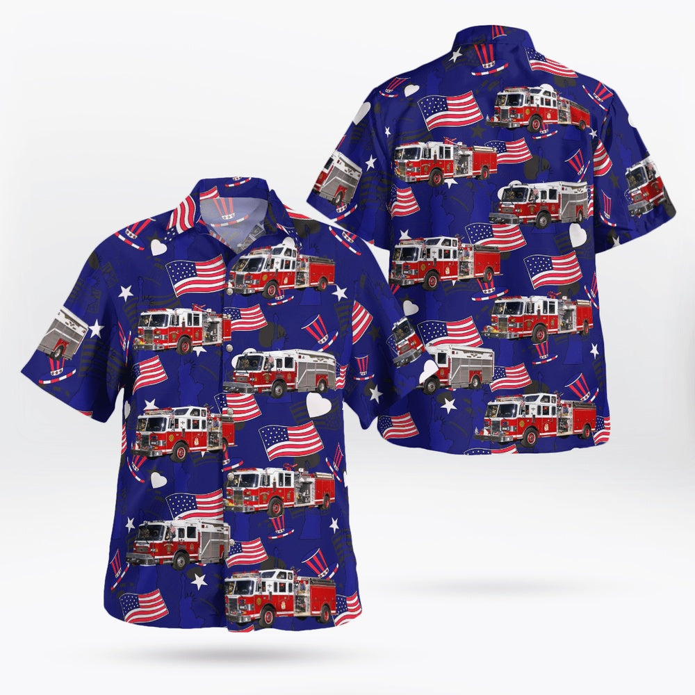 4Th Of July Hawaiian Shirts, Rochelle Park, Rochelle Park Fire Department Hawaii Shirts