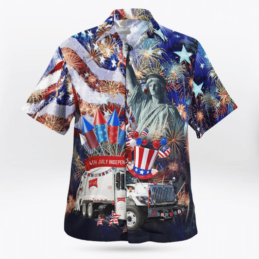 4Th Of July Hawaiian Shirts, Rumpke Waste & Recycling Hawaii Shirts