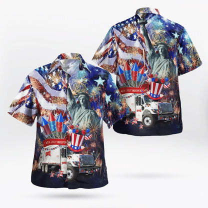 4Th Of July Hawaiian Shirts, Rumpke Waste & Recycling Hawaii Shirts