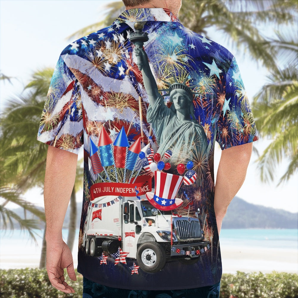 4Th Of July Hawaiian Shirts, Rumpke Waste & Recycling Hawaii Shirts