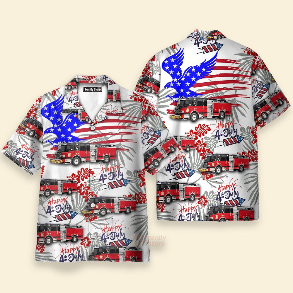 4Th Of July Hawaiian Shirts, Schaumburg, Illinois, Schaumburg Fire Department