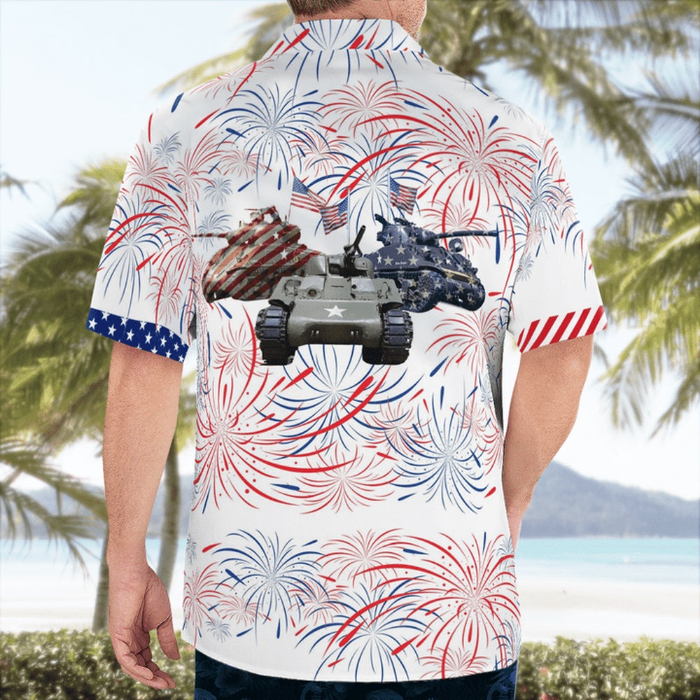 4Th Of July Hawaiian Shirts, Sherman 4Th Of July Hawaiian Shirts