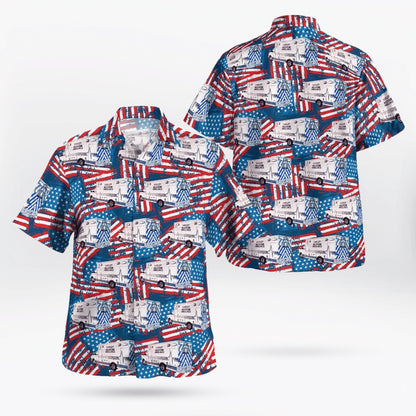 4Th Of July Hawaiian Shirts, Shirley, New York, Shirley Community Ambulance Hawaii Shirts