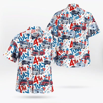 4Th Of July Hawaiian Shirts, Shohola, Pennsylvania, Shohola Fire & Rescue Hawaii Shirts