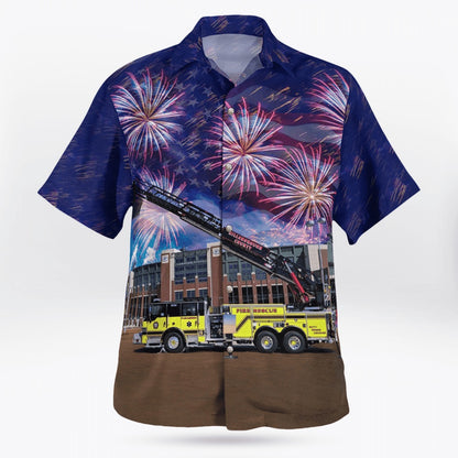 4Th Of July Hawaiian Shirts, Tampa, Florida, Hillsborough County Fire Rescue Hawaii Shirts