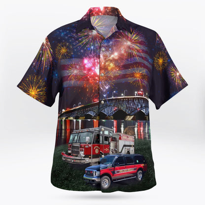 4Th Of July Hawaiian Shirts, Town Of Tonawanda, New York, River Road Fire Co Hawaii Shirts