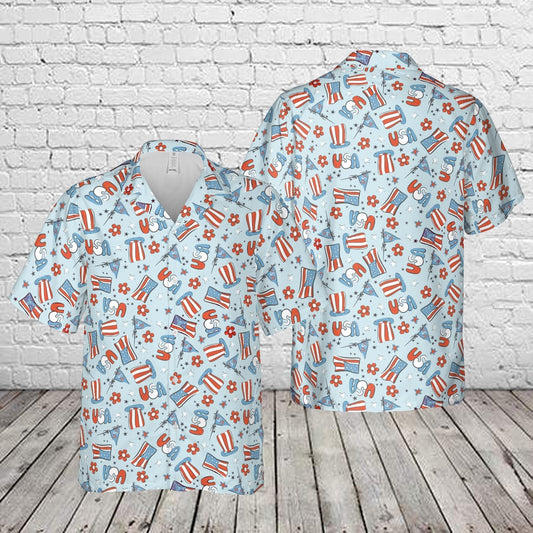 4Th Of July Hawaiian Shirts, Trendy Fourth Of July 2 Hawaiian Shirt, Military Aloha Shirts